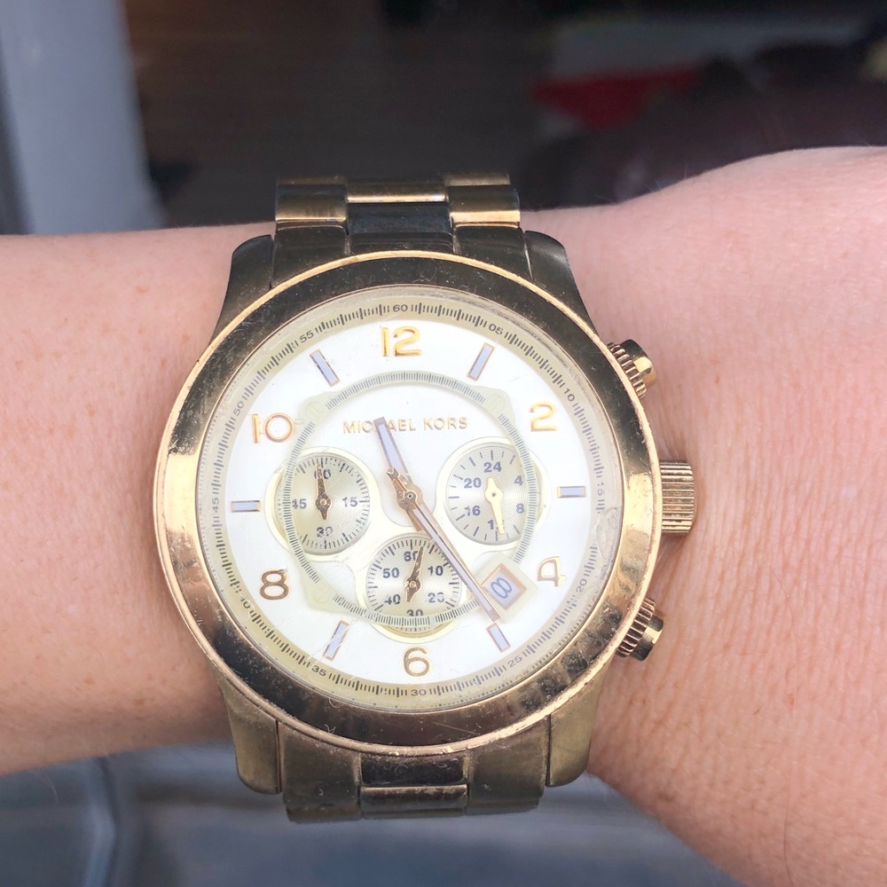 Gold Michael Kors unisex watch